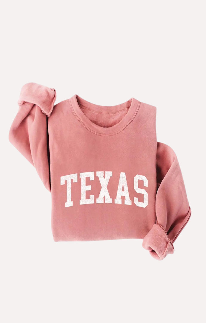 Oat Collective Mauve "Texas" Crewneck Sweatshirt