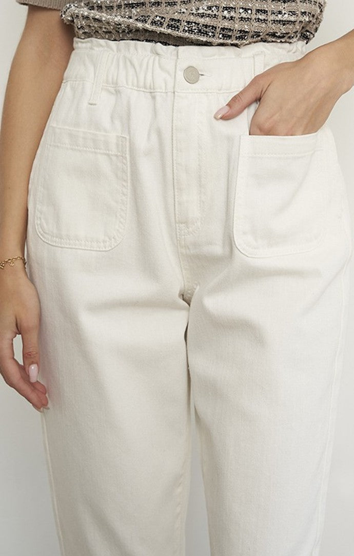 Insane Gene White Paper Bag Jeans