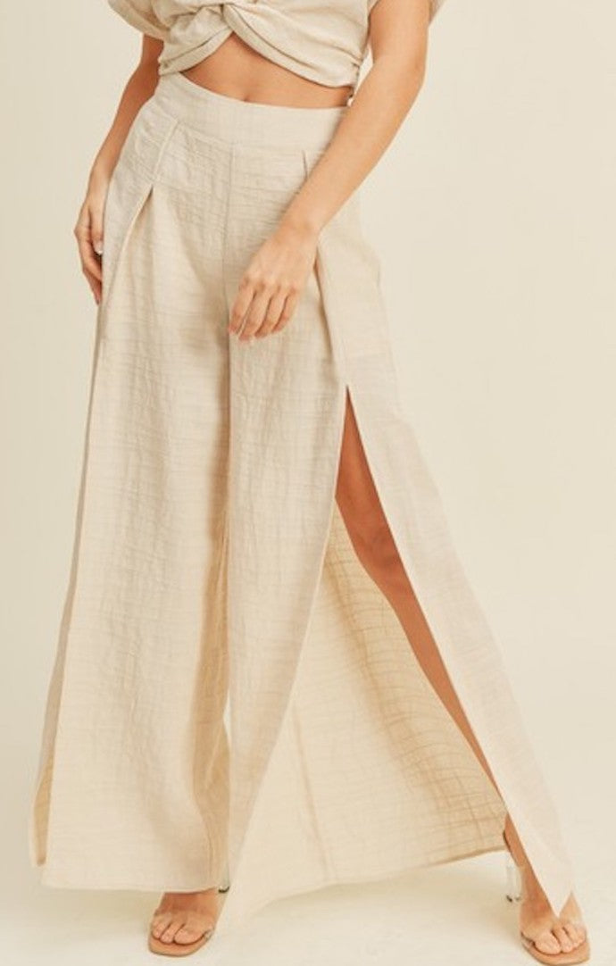 Miou Muse Oatmeal Textured Pants 