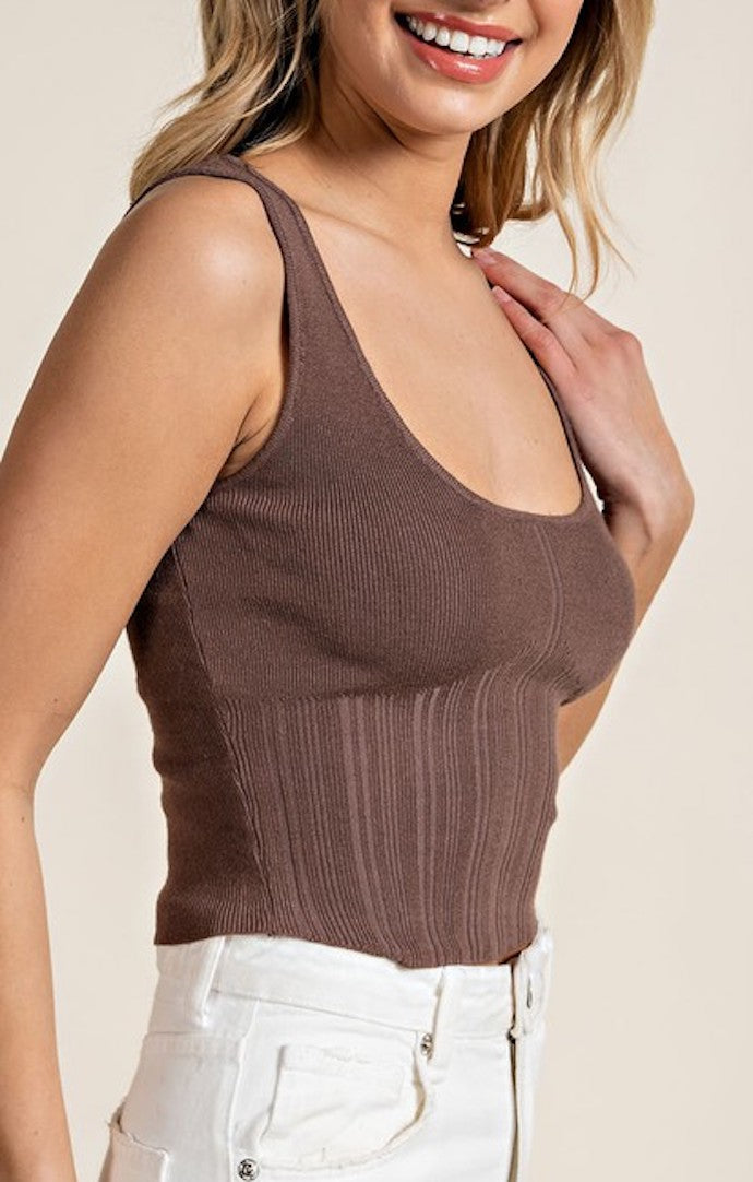 Eesome Brown Knit Tank 