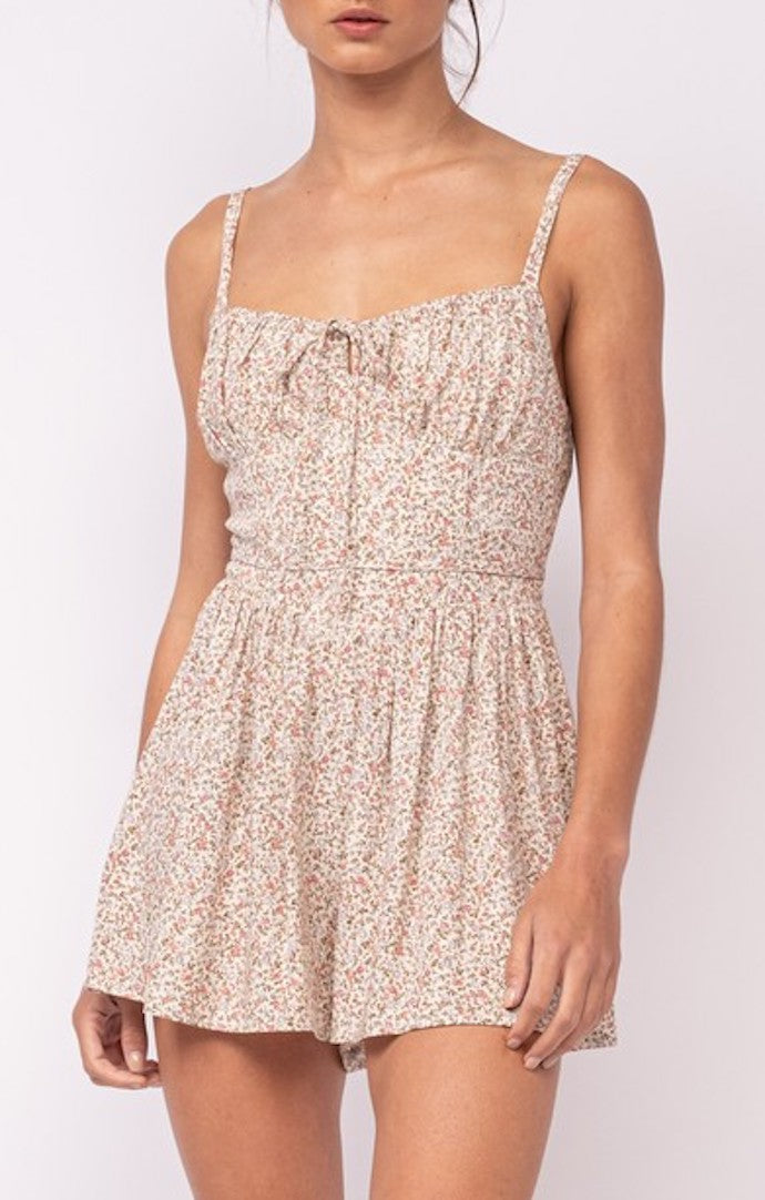 Sky to Moon Floral Short Romper