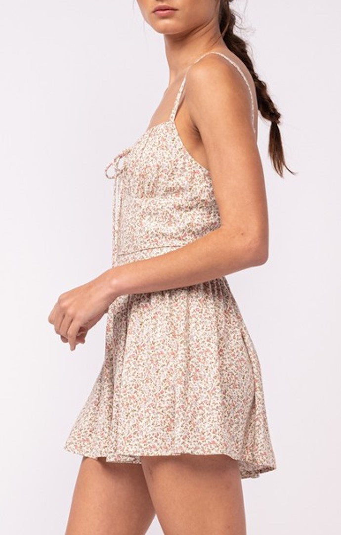 Sky to Moon Floral Short Romper