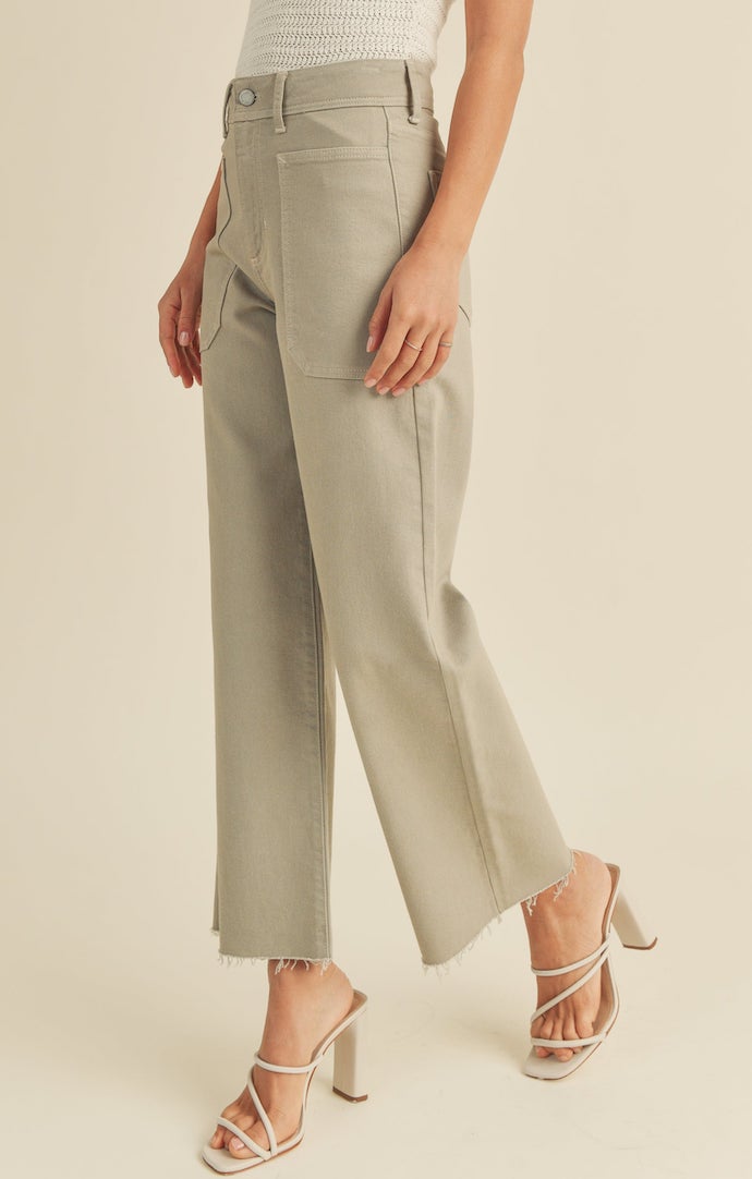 Just Black Eucalyptus Utility Wide Leg Denim