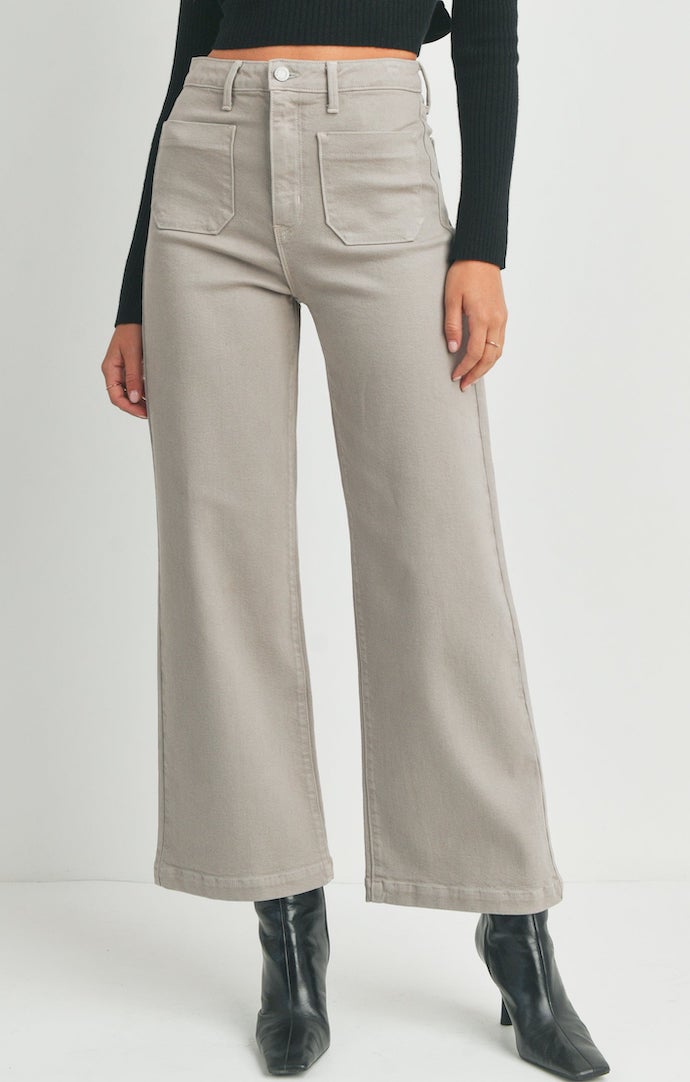 JBD Moonstone Patch Pocket Wide Leg Jeans 