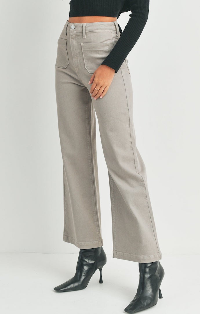 JBD Moonstone Patch Pocket Wide Leg Jeans 