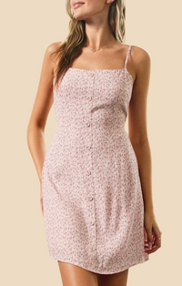 Dress Forum Dusty Pink Tie-Back Mini Dress