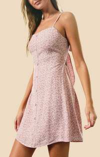 Dress Forum Dusty Pink Tie-Back Mini Dress