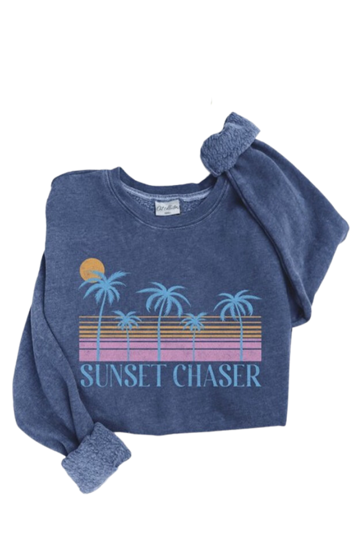 Oat Collective Vintage Denim Sunset Chaser Sweatshirt