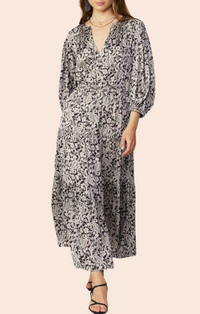 Current Air Black Paisley Flowy Midi Dress