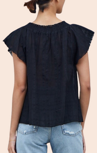 Grade & Gather Black Flowy Top