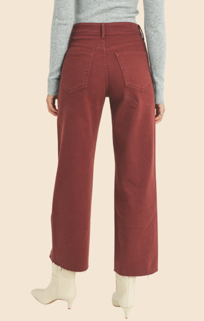 Just Black Cinnamon Utility Wide Leg Denim