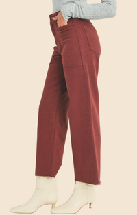 Just Black Cinnamon Utility Wide Leg Denim