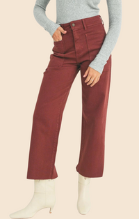 Just Black Cinnamon Utility Wide Leg Denim