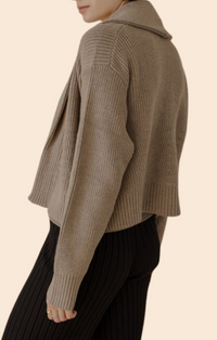 Mod Ref Mocha Chunky Knit Cardigan