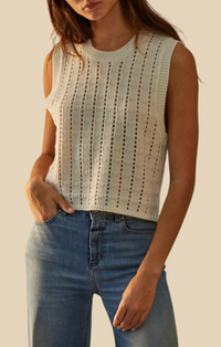 By Together Ivory Sleeveless Knit Vest 