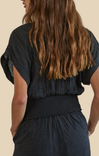 By Together Black Twist Front Crop Top
