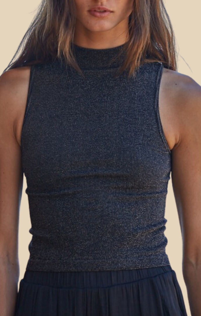 By Together Black And Gold Knit Top 