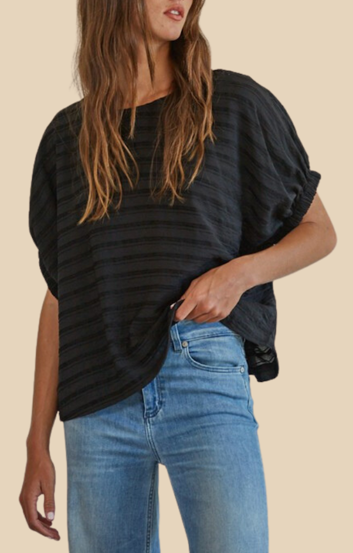 By Together Black Woven Top