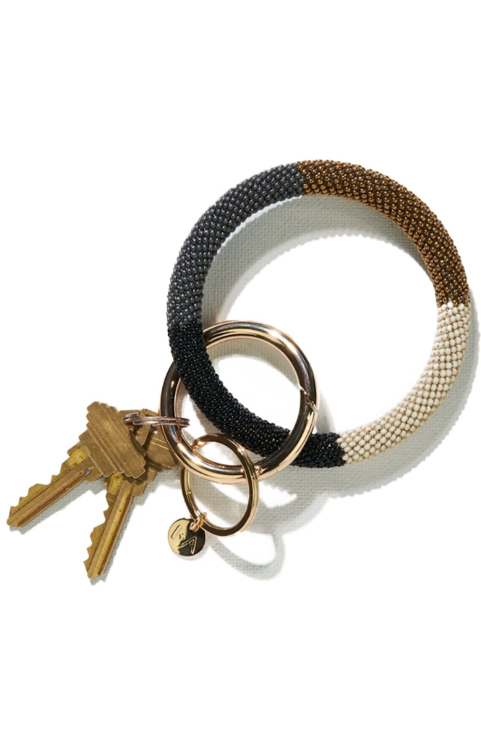 Ink and Alloy Black And White Key Ring