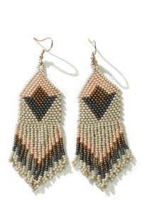 Ink and Alloy Pink Diamond Fringe Earring