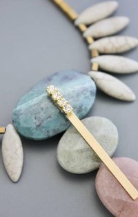 David Aubrey Jasper and Magnesite Geometric Necklace 
