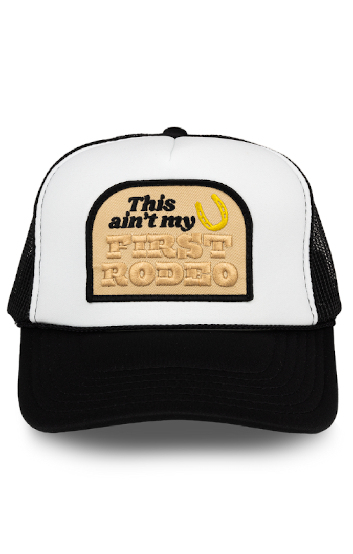 Local Beach This Ain’t My First Rodeo Black Trucker Hat