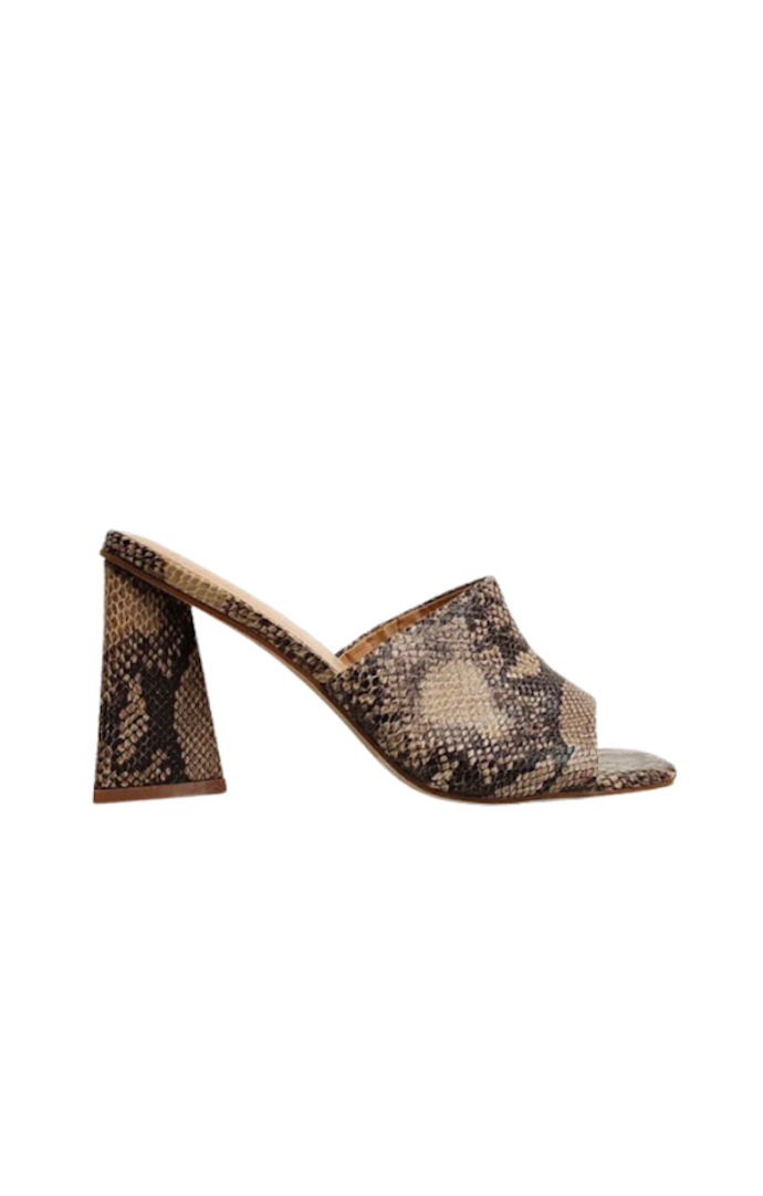 Shu Shop Felicia Heel In Snake Print