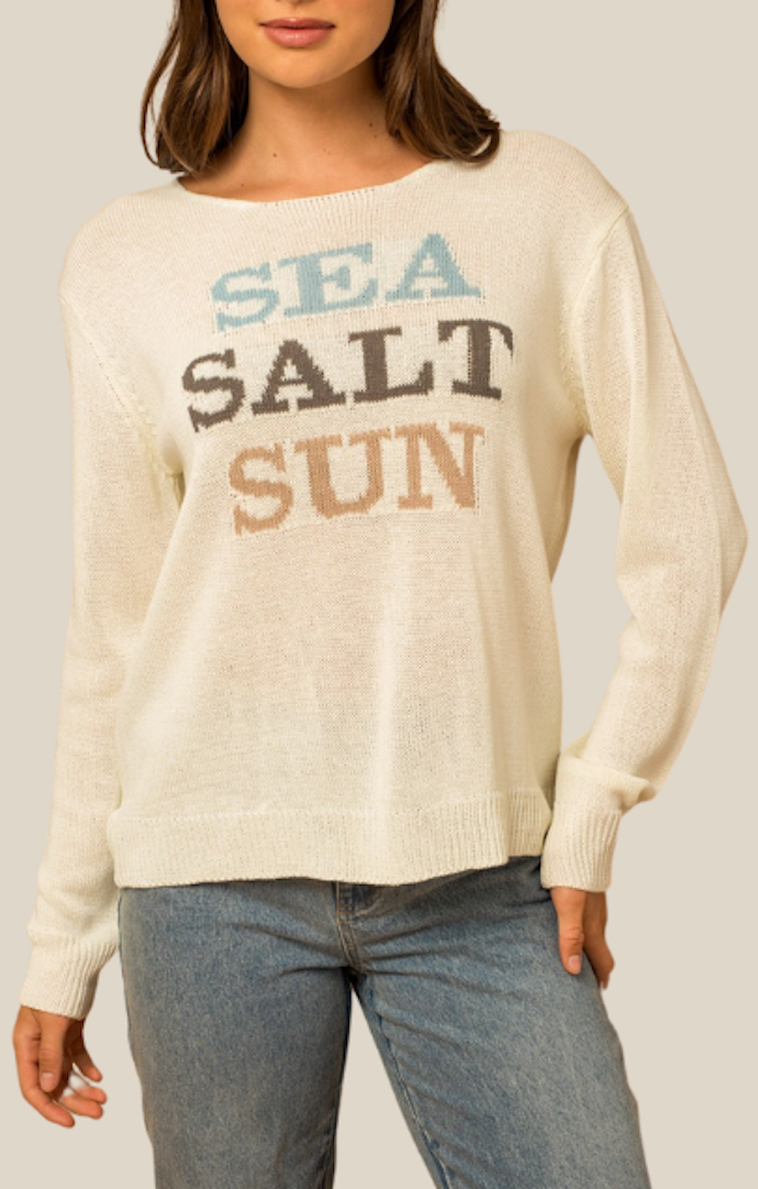 Gilli White "Sea Salt Sun" Light Weight Sweater