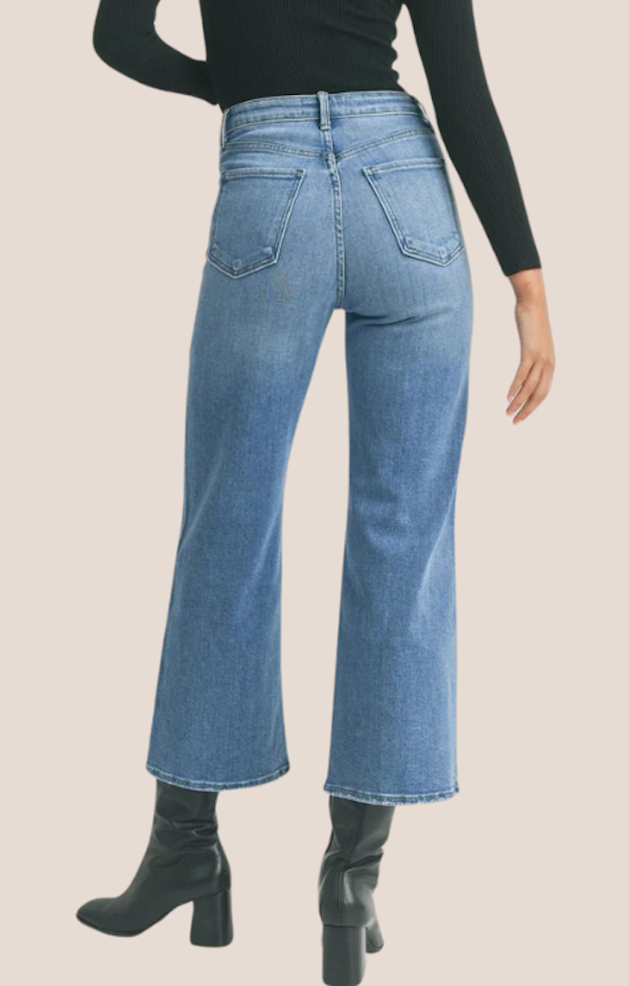 Just Black Medium Denim Cargo Pocket Jeans