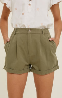 Wishlist Olive Cuffed Shorts