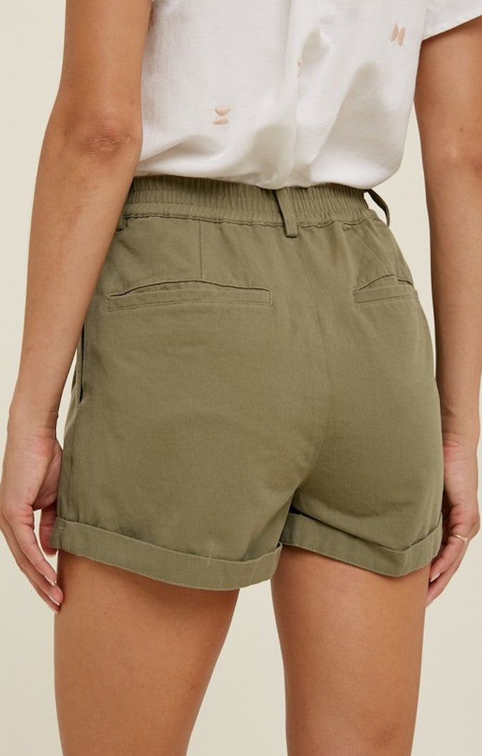 Wishlist Olive Cuffed Shorts
