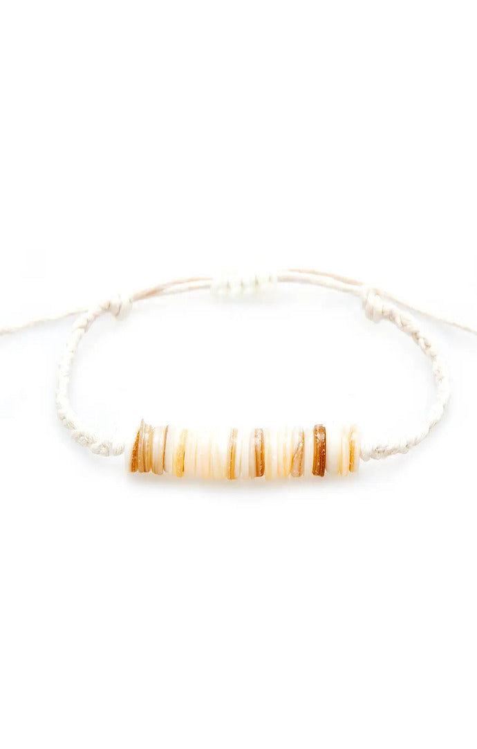 Lotus and Luna Puka Adjustable Bracelet 