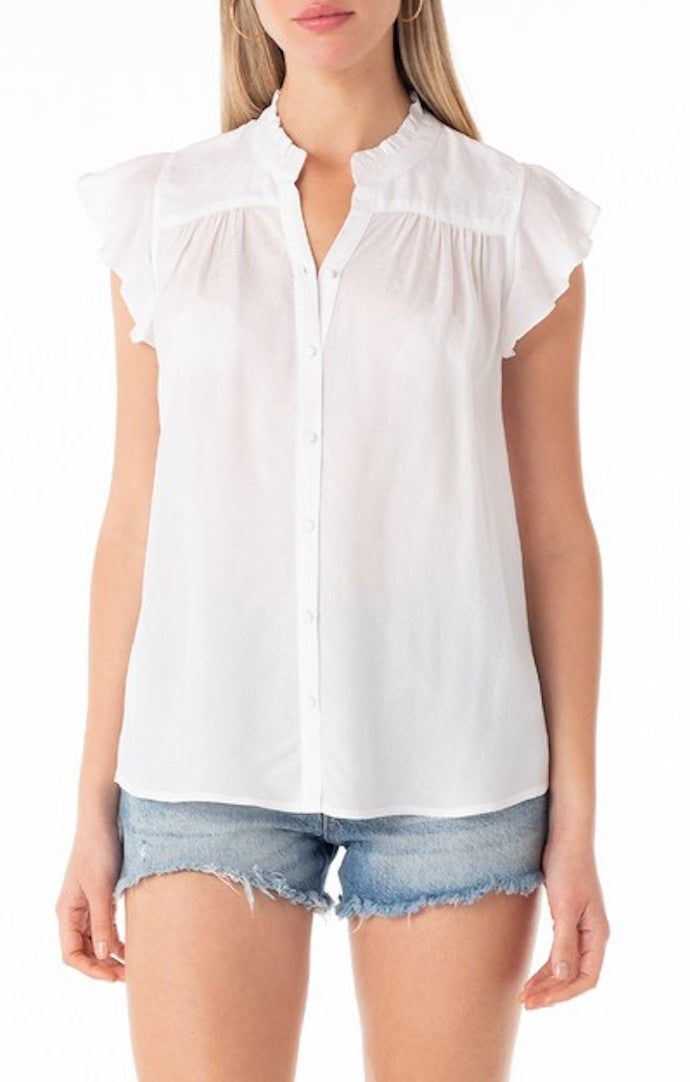 Lovestitch Chalk Sleeveless Textured Blouse
