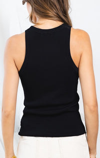 Miou Muse Red Bean Ribbed Tank Top