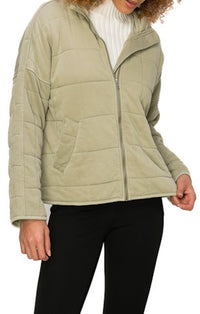 Angel Kiss Olive Quilted Jacket