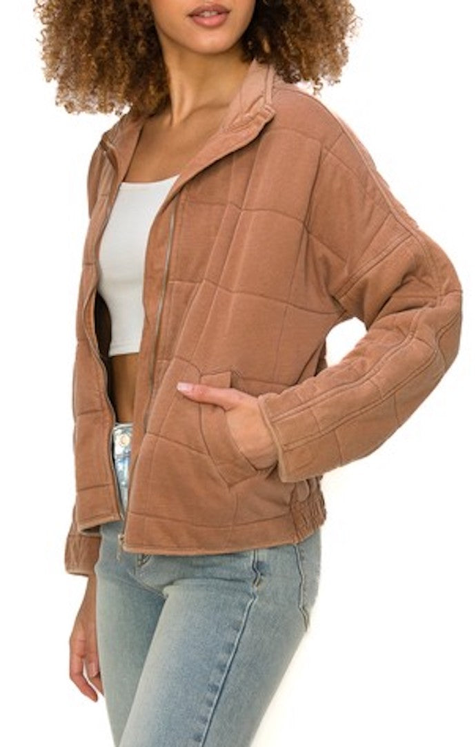 Angel Kiss Tobacco Quilted Jacket