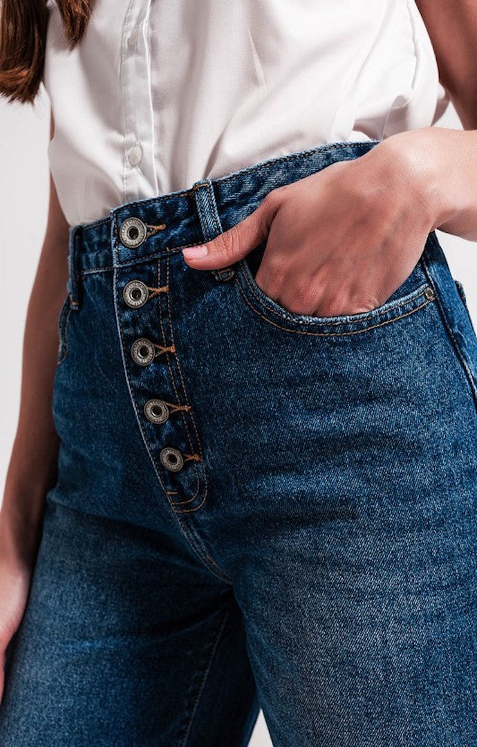 Oda Medium Wash Wide Leg Jeans