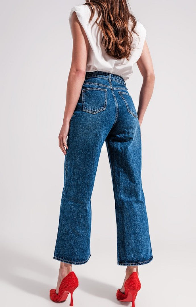 Oda Medium Wash Wide Leg Jeans