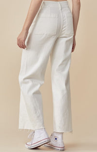 Miou Muse White Wide Leg Jeans