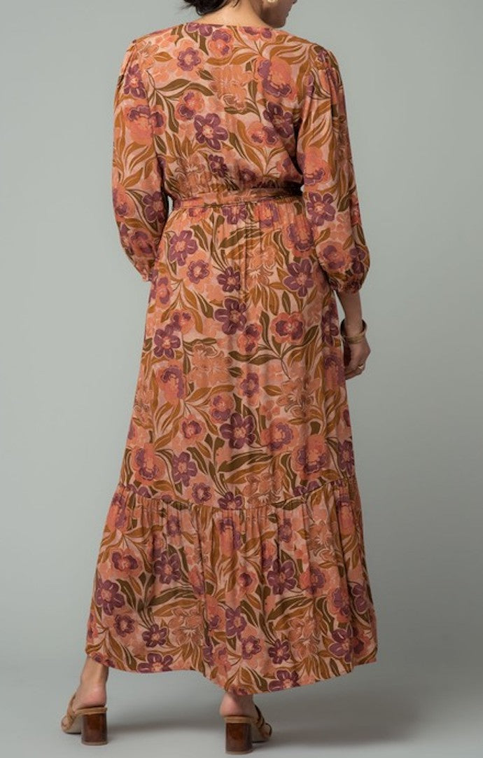 Sabrina Clay Side Slit Maxi Dress