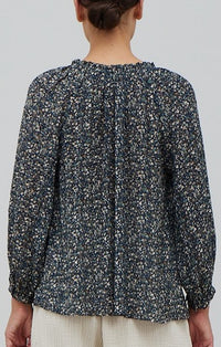 grade & gather Midnight Floral Print Blouse