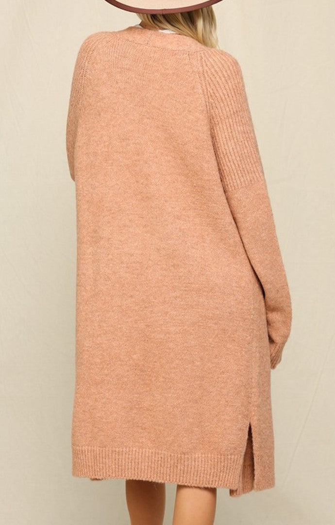 Marina Natural Knit Midi Cardigan