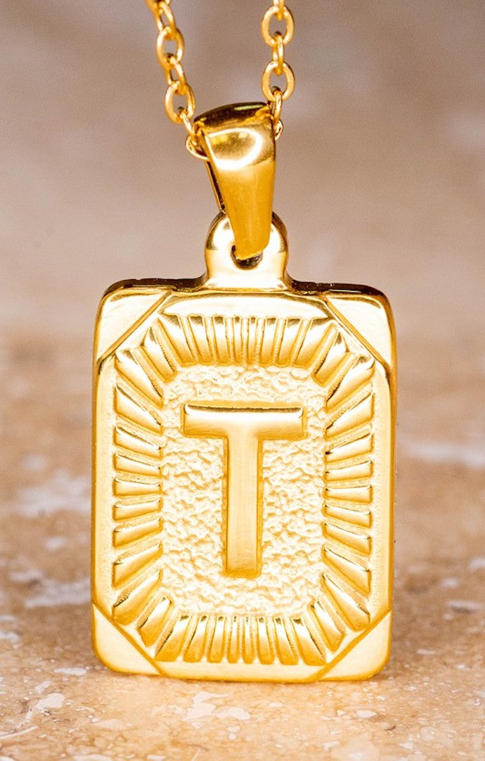 Open Curb Chain Square Toggle Necklace gold – ADORNIA