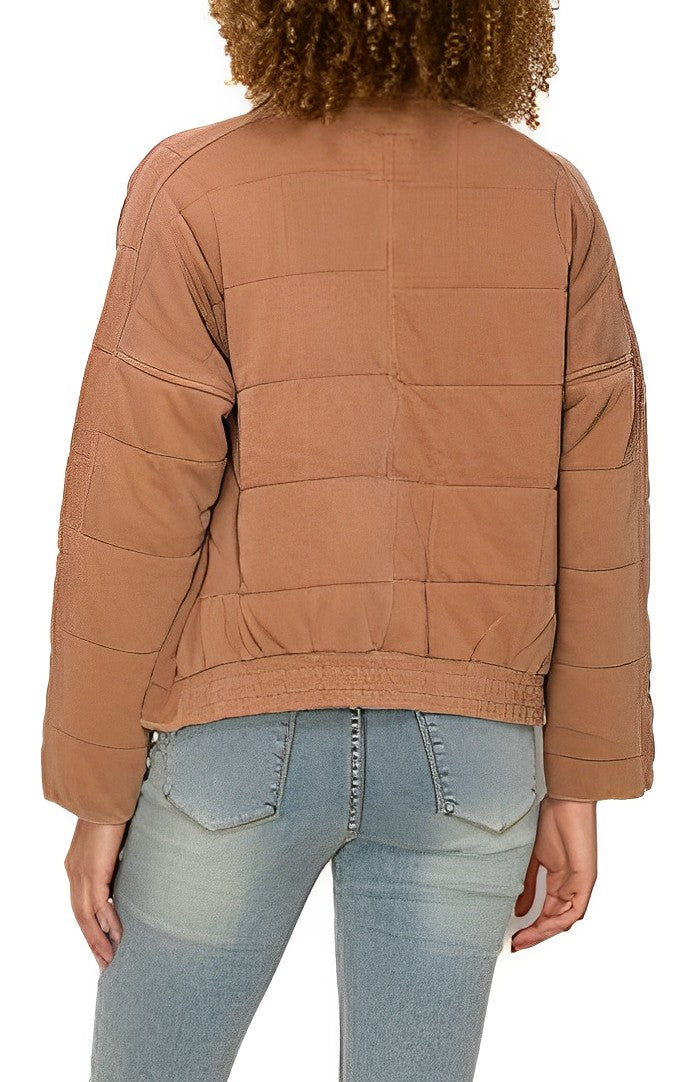 Angel Kiss Tobacco Quilted Jacket