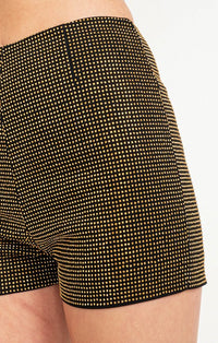 Cloud Ten Gold Crystal Black Shorts