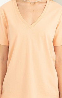 HYFVE Peach V-Neck Tee