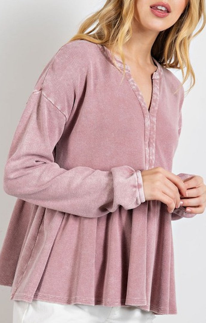 Malia Vintage Rose Baby Doll Top