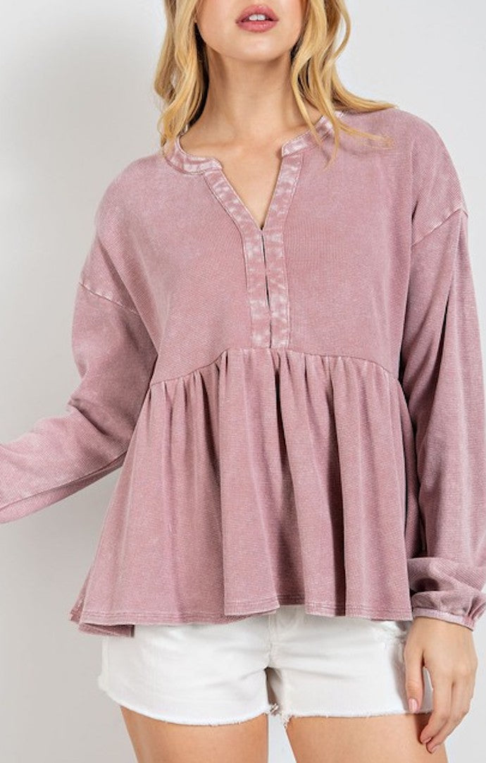 Malia Vintage Rose Baby Doll Top