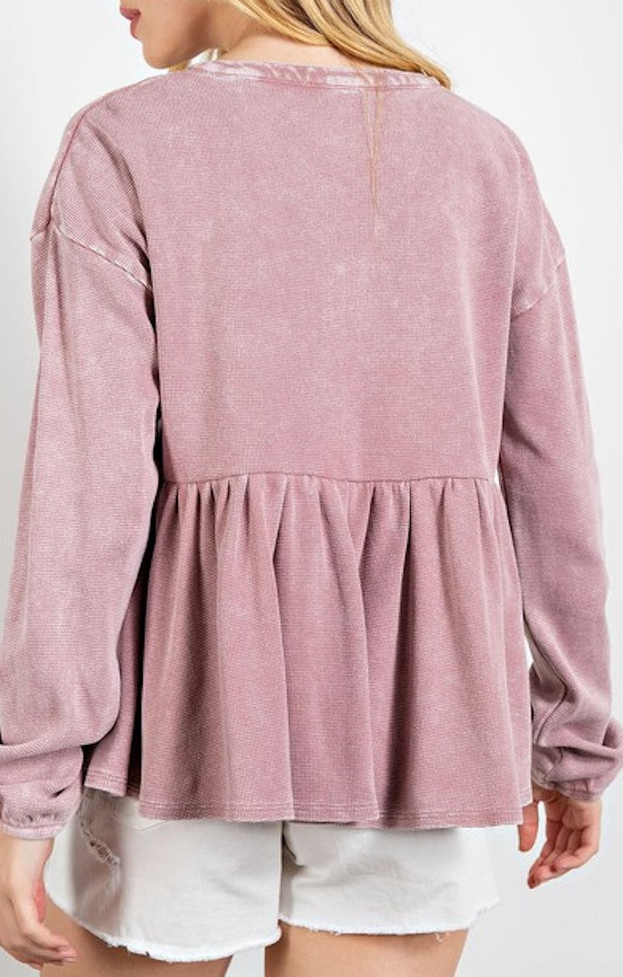 Malia Vintage Rose Baby Doll Top