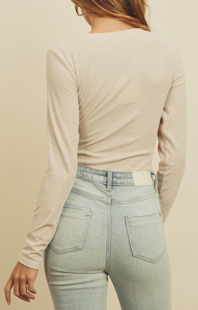 Devy Nude Long Sleeve Bodysuit